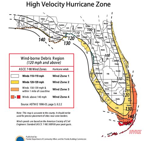 Florida Wind Zone Map 2021 - Large World Map