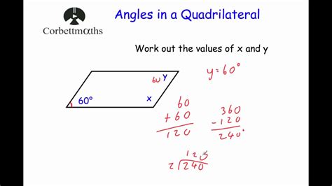 How To Work Out Quadrilateral Angles