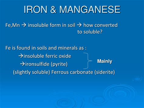 Ppt Iron And Manganese Powerpoint Presentation Free Download Id1097876