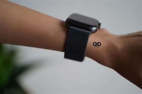 Milanese Magnetic Metal Loop Strap Black For Apple Watch 44mm 45mm 46mm Series 4 5 6 7 8 9 10 Se