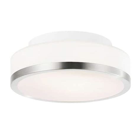 Cwi Lighting Frosted 1 Light Drum Shade Flush Mount With Satin Nickel Finish 5479c8sn R The