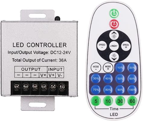 Mseuro Led Dimmer Dc V A Adjustable Brightness W Key Ir