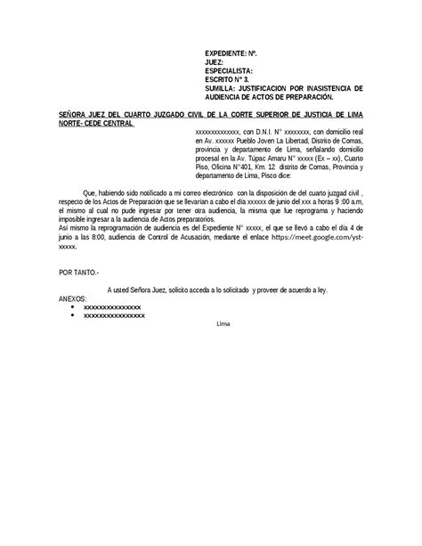 Oficio Para Justificar Inasistencia Solicitud De Justificacion De