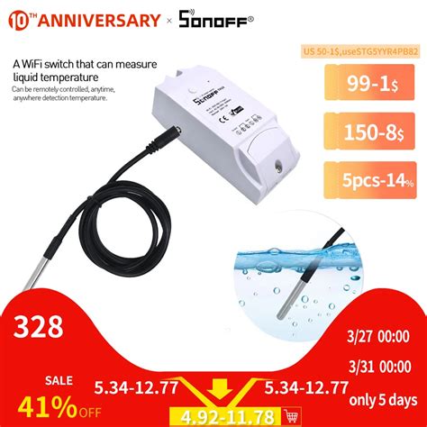 Sonoff Th10 Th16 Switch And Sensor Ds18b20 Waterproof Probe Wifi Temperature Monitoring Remote