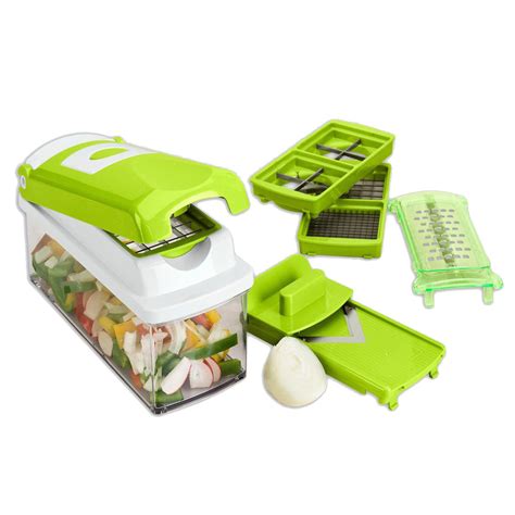 Multipurpose Kitchen Gadget 12 In 1 Slicer Chopper Dicer Peeler And Cutting Kit Colourblocker