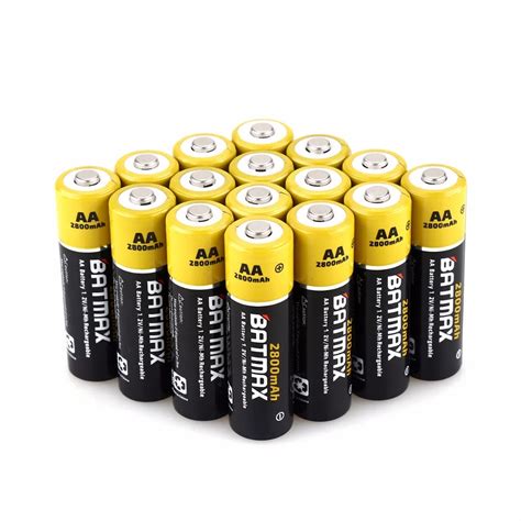 Pack High Capacity Mah Aa Nimh Rechargeable Batteries In