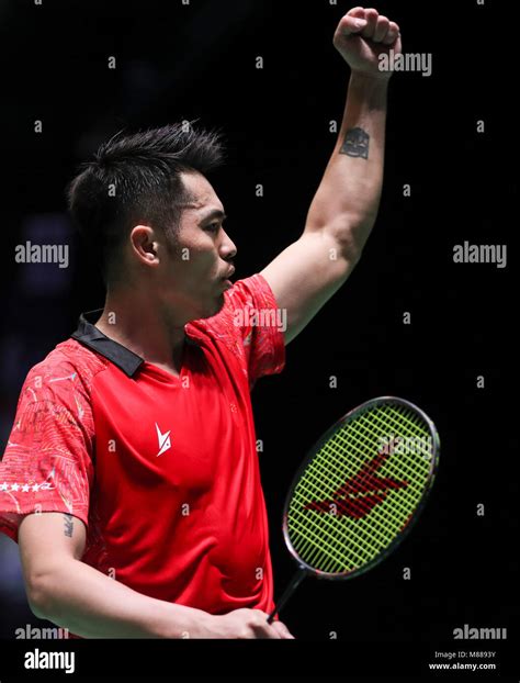 Birmingham 15th Mar 2018 Lin Dan Of China Celebrates After The Men S