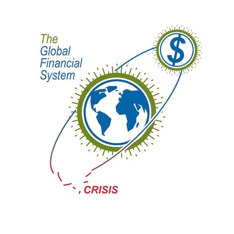 Logotipo Conceptual De La Crisis Financiera Mundial Símbolo Vectorial único Sistema Bancario