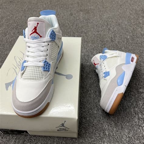 Sb X Jordan 4 White Light Blue Sneakers for Men, for Women, Sneakers ...