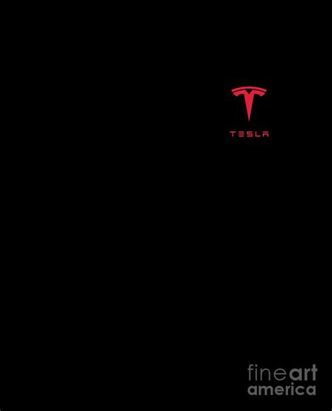 Tesla Logo Red Digital Art By Vany Syazahira Pixels