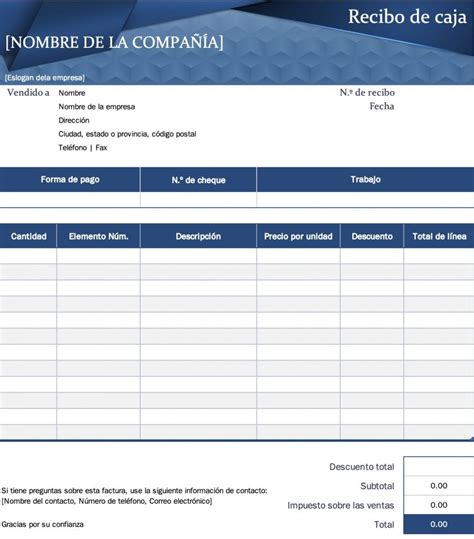 Recibo De Caja Ejemplos Formatos Word Excel