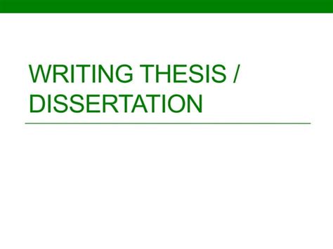 Writing Thesis Guide Parts Sections Examples Ppt