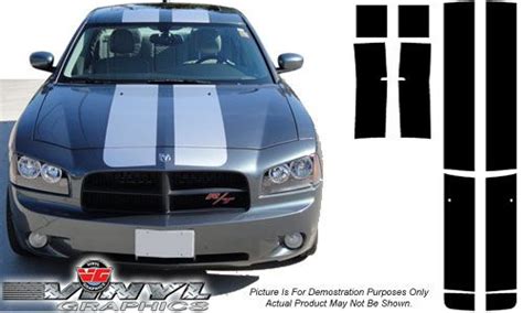 Vehicle Graphics 2006 2010 Charger Dodge Charger 10 Piece Solid Rally Stripe Kit