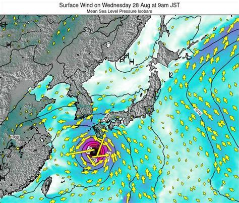 Japan Surface Wind On Wednesday Nov At Am Jst