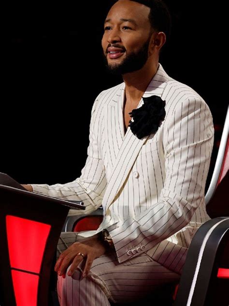 The Voice S25 John Legend Pinstripe Suit Jacket Hub