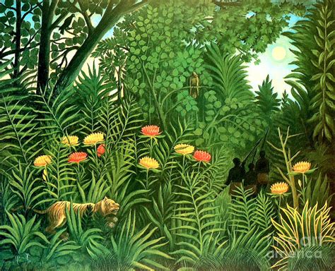 Exotic Landscape By Henri Rousseau Painting