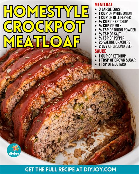 Easy Homestyle Crockpot Meatloaf Recipe