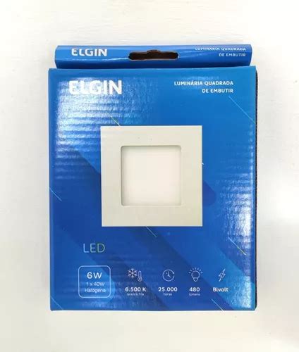 Lámpara plafón led de techo Elgin Embutir color blanco MercadoLibre