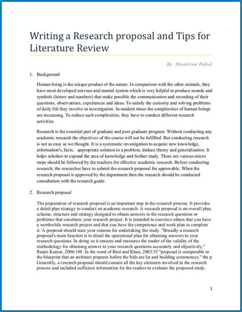 √ Free Apa Literature Review Format Template