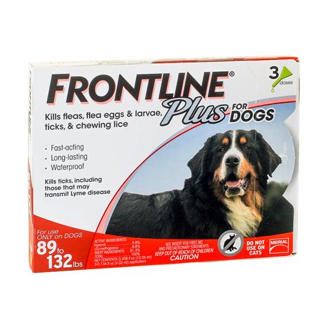 Frontline Plus for Extra Large Dogs 89-132 lbs. - 3 Pack | Pets With ...