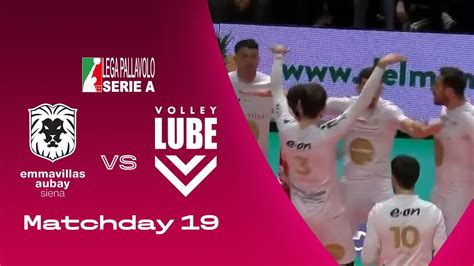 Siena Vs Lube Highlights Superlega Matchday Youtube