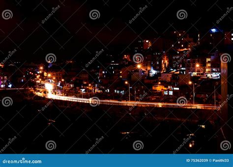 Bustling Da Lat City at Night Stock Image - Image of countryside ...