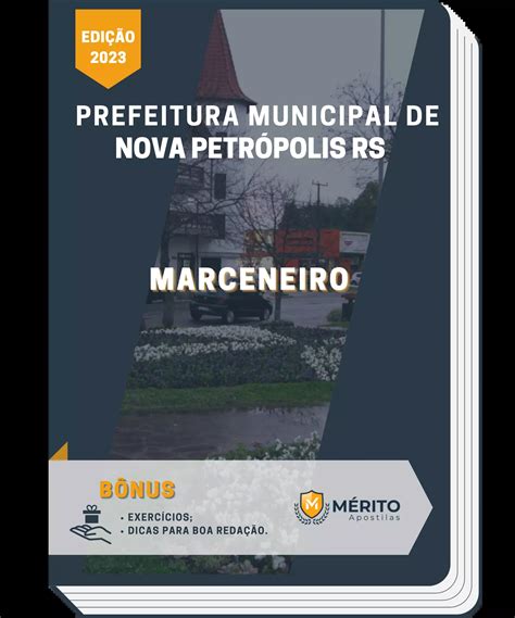 Apostila Marceneiro Prefeitura de Nova Petrópolis RS 2023 Mérito