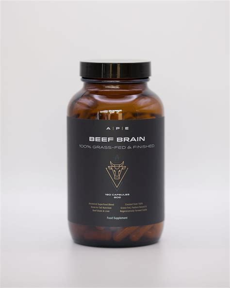 APE Nutrition Beef Brain Grass Fed Desiccated Bovine Brain Capsules