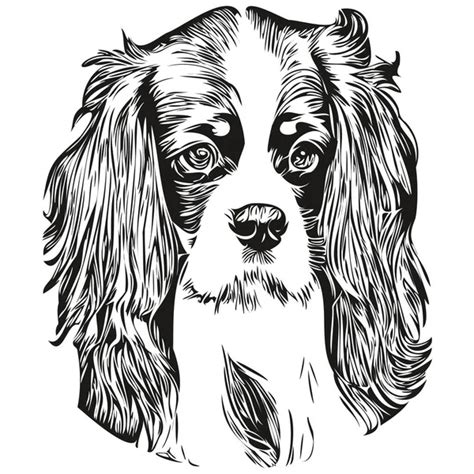 Shih Tzu Perro Dibujado Mano Logo Línea Arte Vector Dibujo Vector de