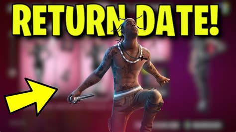 Travis Scott Skin Return Date In Fortnite Item Shop Travis Scott Skin Returning In Fortnite