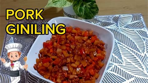 Pork Giniling Recipe How To Cook Pork Giniling Filipino Style Youtube