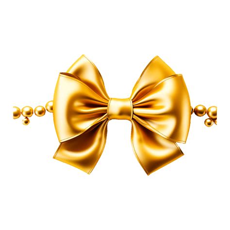 Beautiful Gold Ribbon Bow Generative Ai 26794770 Png