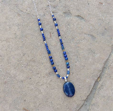 N 66 Lapis Lazuli Sodalite Pendant Necklace Etsy In 2024 Wedding