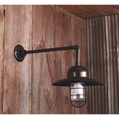 Strongway Gooseneck Outdoorindoor Barn Light With Wallceiling Sconce