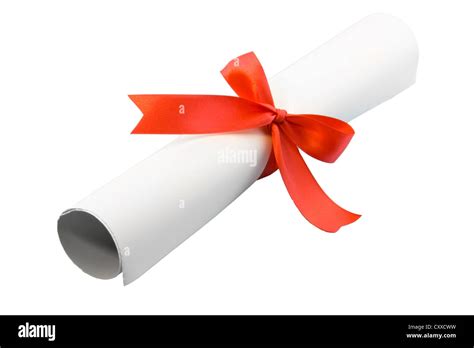 Certificate Scroll Diploma Stock Photo Alamy