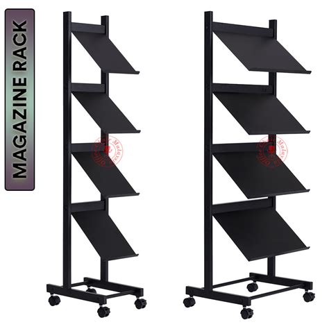 Magazine Display Stand Magazine Rack Brochure Stand With Wheel