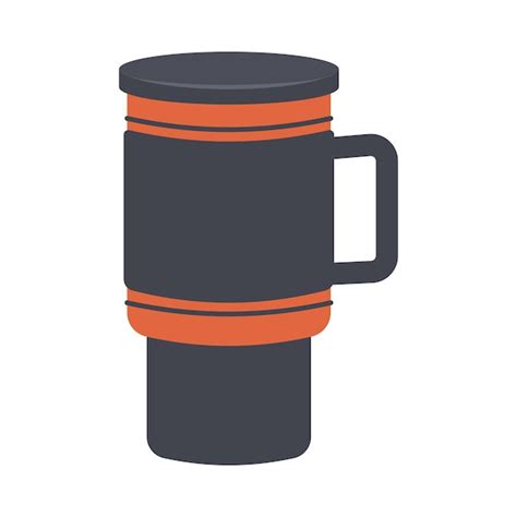 Premium Vector Thermo Mug Thermos Icon In A Flat Style Isolated On