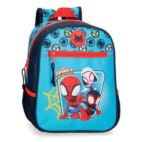 Mochila Pré Escolar adap trolley 28cm Spidey and His Amazing Friends