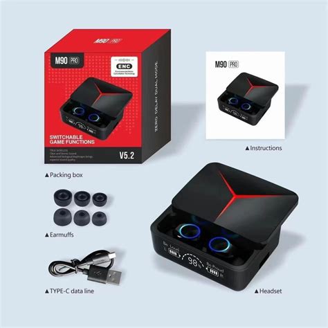 Black M90 Pro Gaming Tws Bluetooth Earbuds With Power Bank Mobile At Rs 180piece In New Delhi