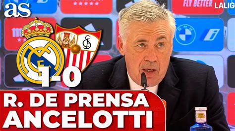 REAL MADRID 1 SEVILLA 0 ANCELOTTI Rueda De Prensa Post Partido