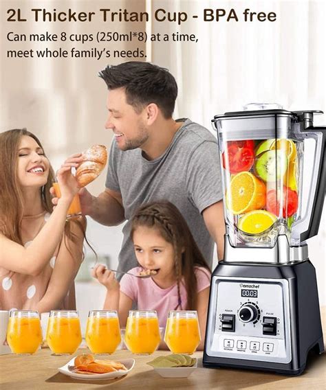 Amzchef 2000w Smoothie Blender Ny 8088mjd Mixeur Smoothie Jus Et