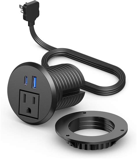 Amazon 2 Inch Desktop Power Grommet With PD 20W USB C Ultra Thin