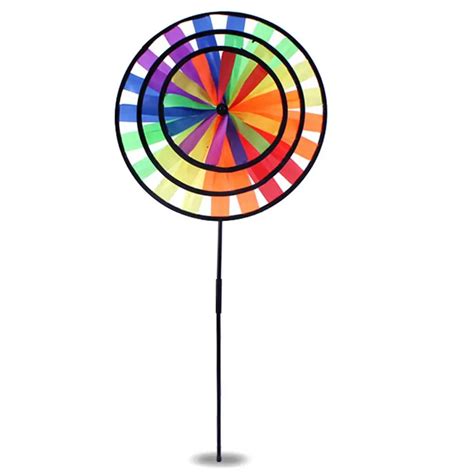 Round Rainbow Garden Decor Wind Spinner