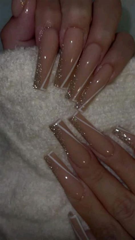 uñas nude Acrylic nails nude Long square acrylic nails Acrylic nails