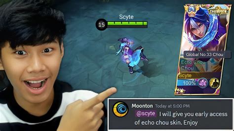 NEW CHOU ECHO SKIN MOONTON GIVE ME EARLY ACCESS YouTube