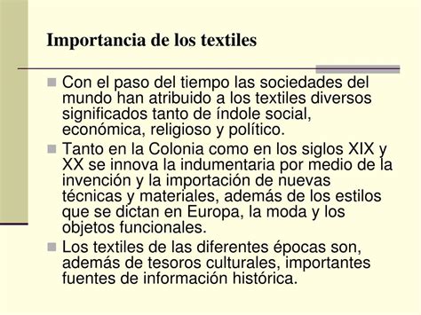 Ppt Importancia De Los Textiles Powerpoint Presentation Free