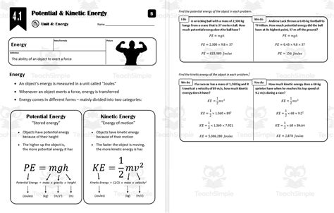 Lesson 41 Potential And Kinetic Energy By Teach Simple