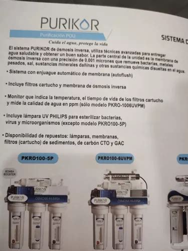 Purificador De Agua Purikor Ósmosis Inversa 5 Etapas en venta en Toluca