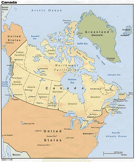 Map of Canada - Official map of Canada (Northern America - Americas)