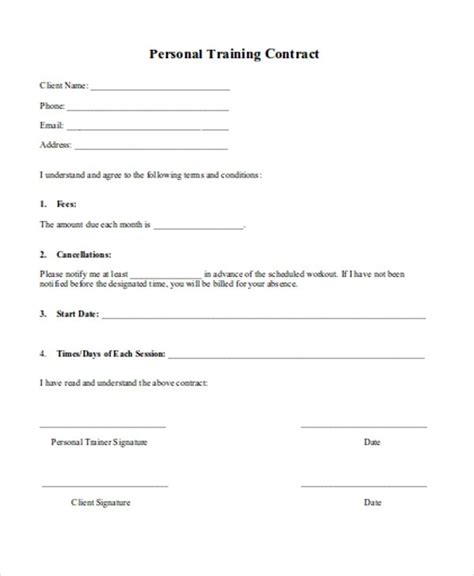 Training Agreement Templates 15 Free Word And Pdf Formats Contract